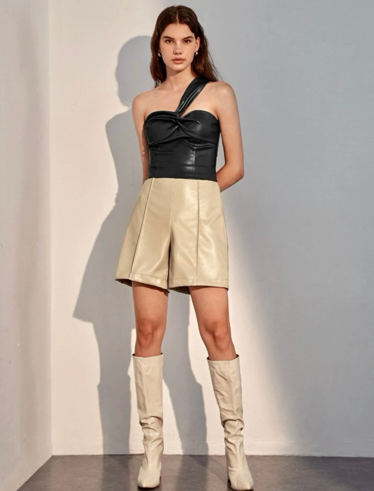 Luciana Leather Top