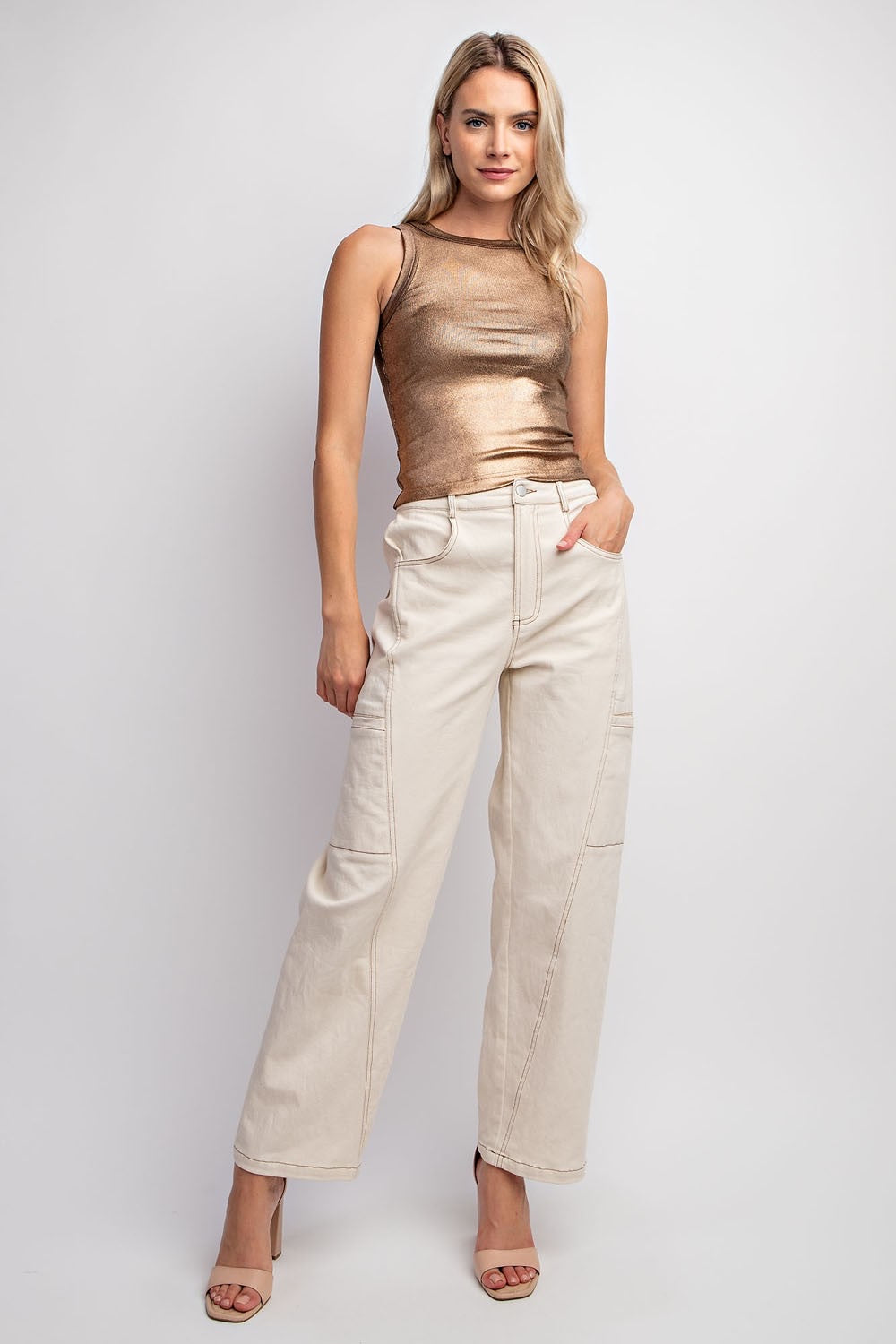 Britt Metallic Top
