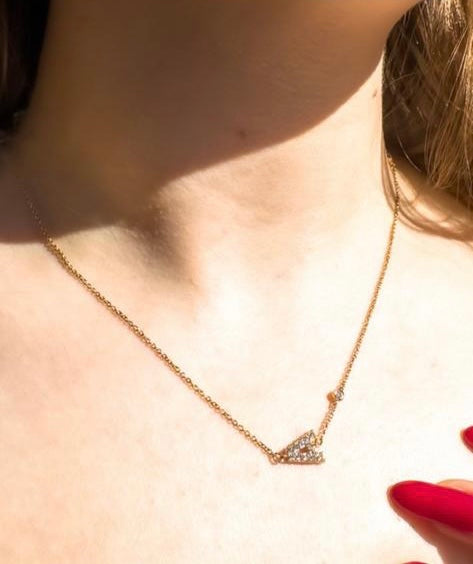 14k Plated Initial Necklace