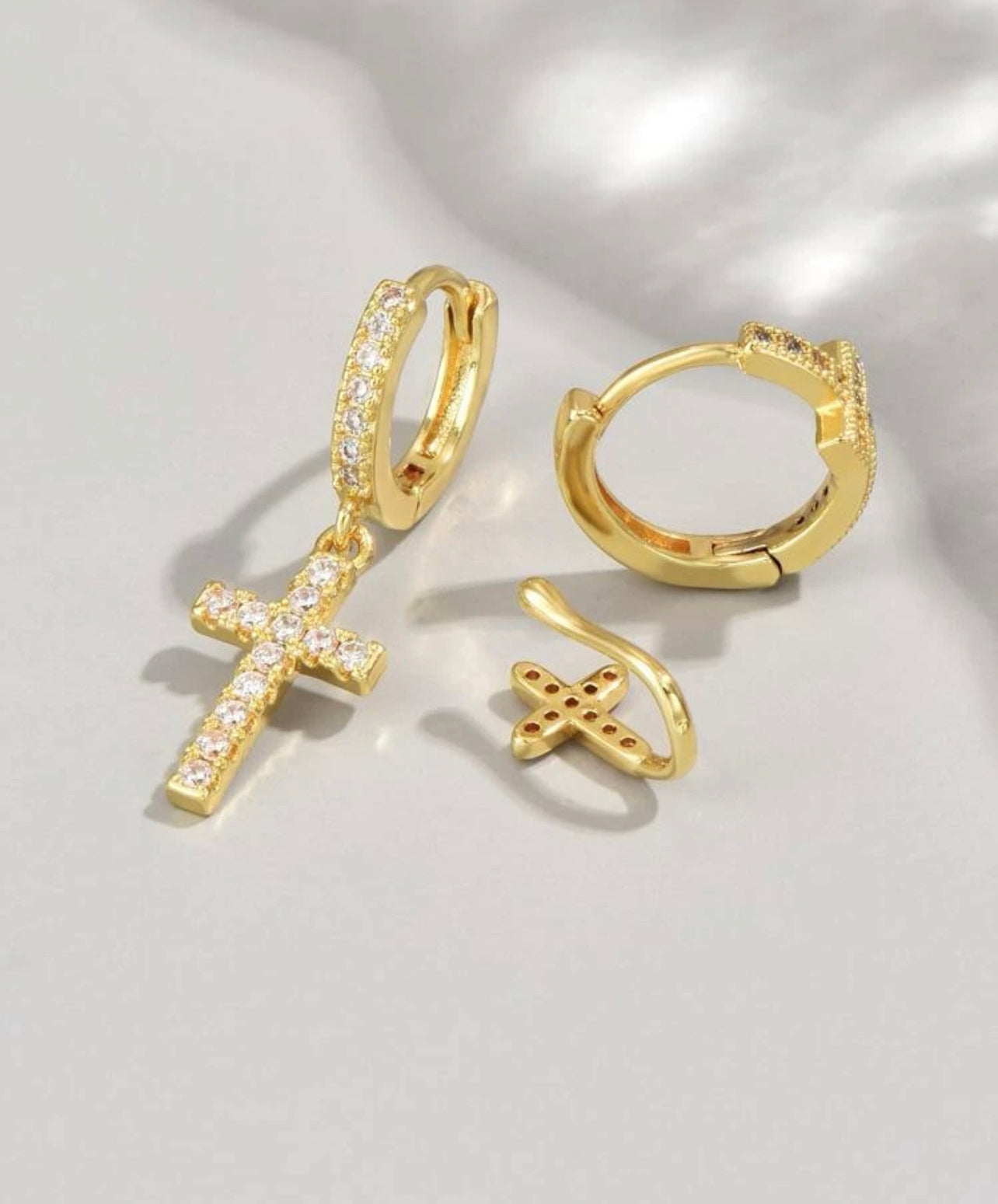 Emilianna 3-Piece Cross Decor Earring