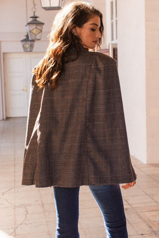 Elvie Cape Blazer (Brown)