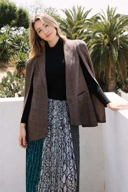 Elvie Cape Blazer (Brown)