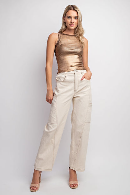Britt Metallic Top