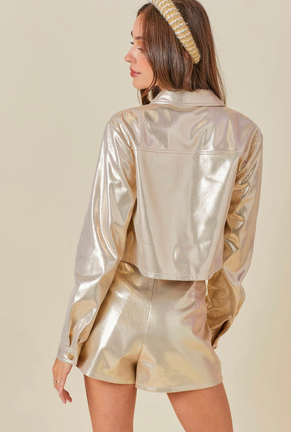 Giselle Gold Metallic Jacket