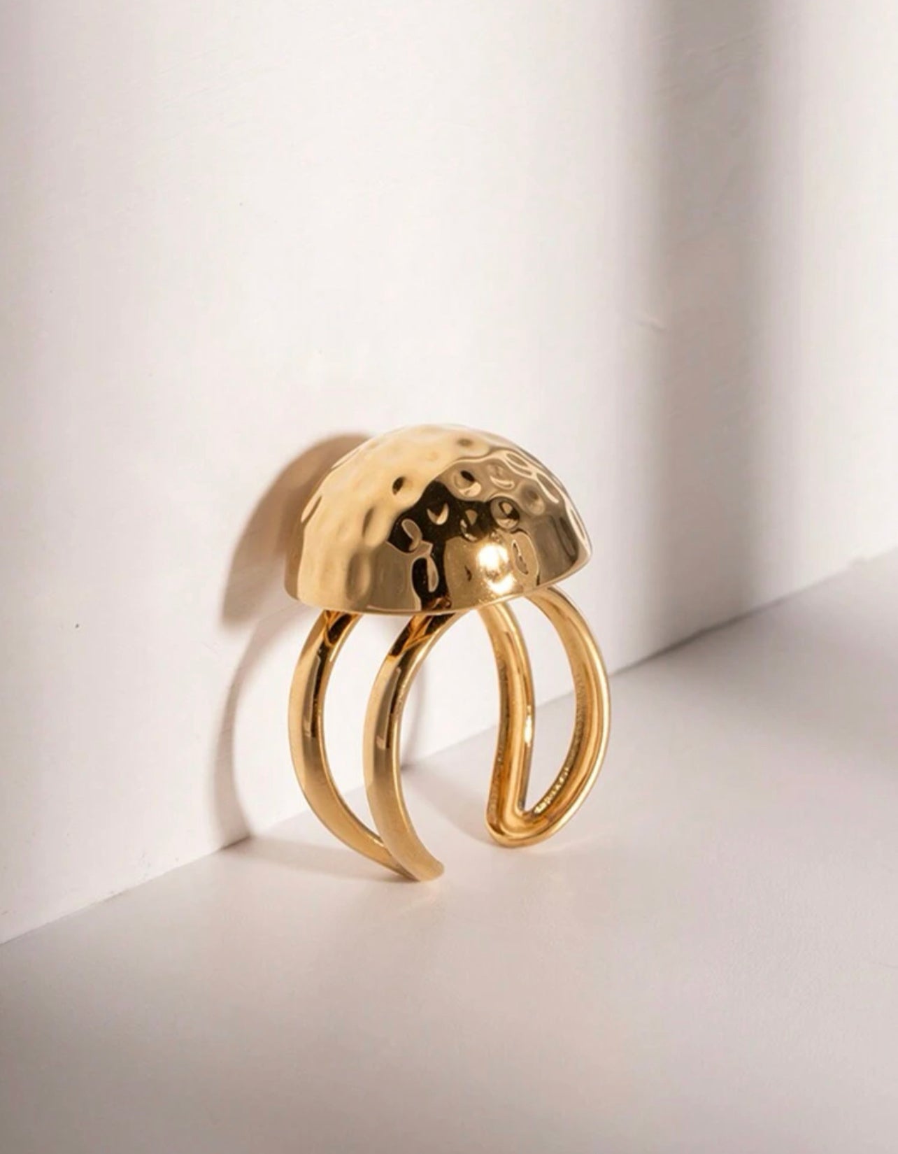 14k Gold Plated Ball Design Ring