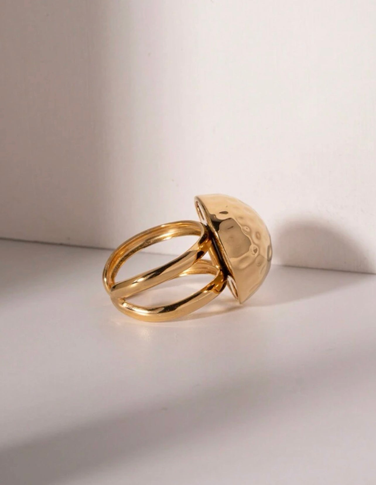 14k Gold Plated Ball Design Ring