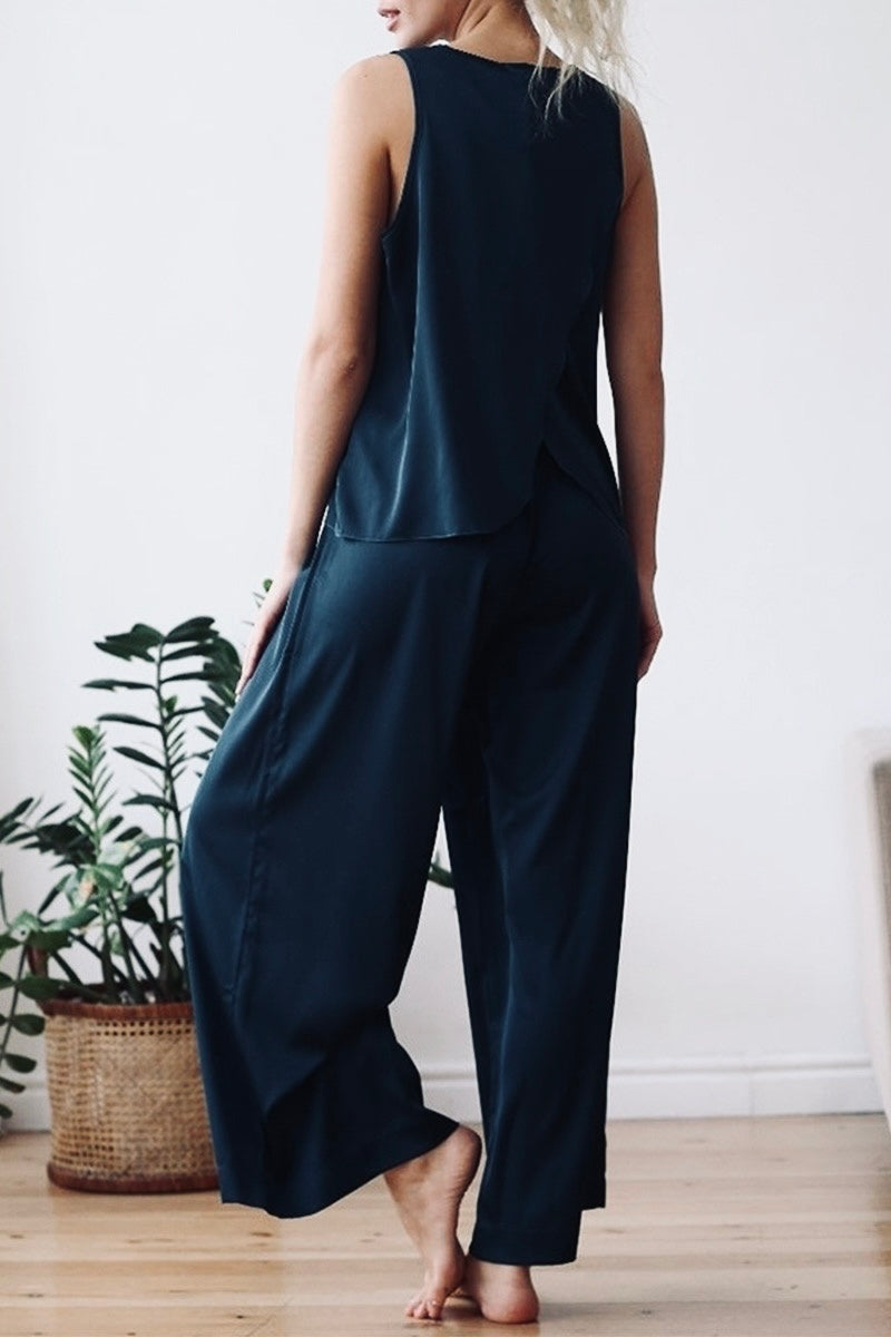 Madie 2-Piece Satin Lounge Set