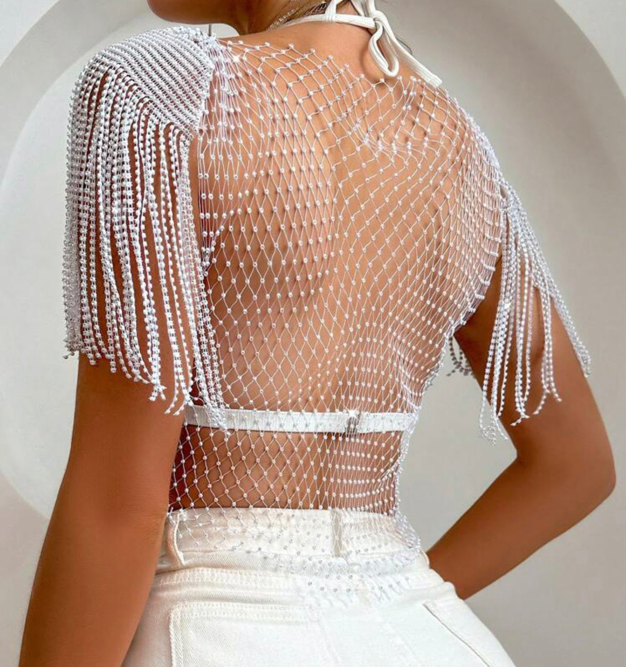 Marisa Rhinestone Crop Top