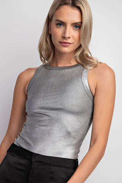 Britt Metallic Top