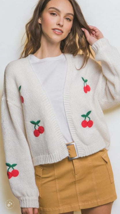 Cherry Pie Cardigan Sweater