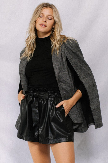Elvie Cape Blazer (Charcoal)
