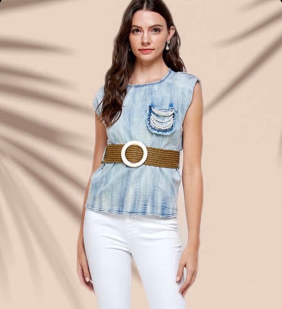 Emily Denim Top