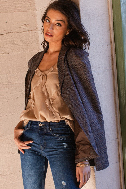 Elvie Cape Blazer (Brown)