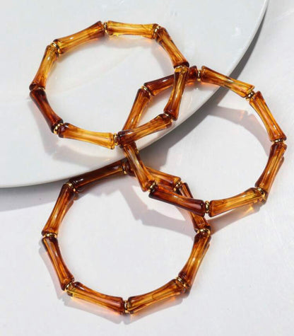 Bamboo Beaded Bracelet (3 Piece)