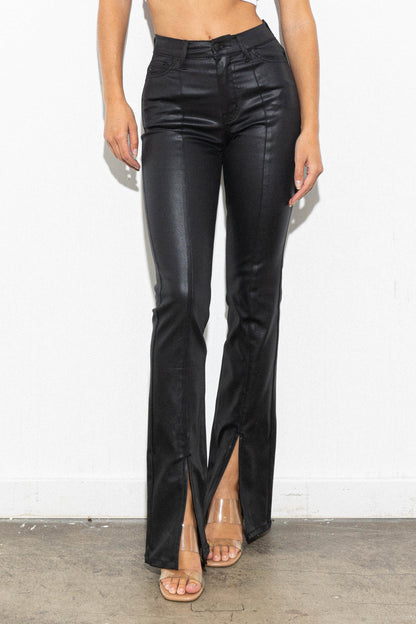 Charlotte Black Leather Pants