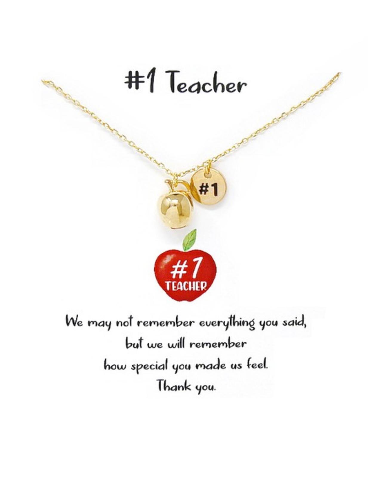 #1 Teacher Necklace
