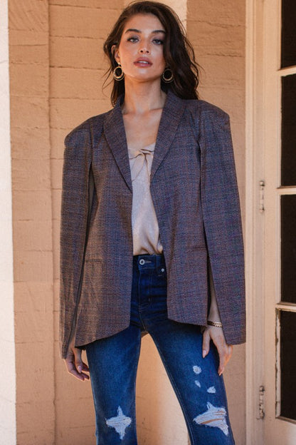 Elvie Cape Blazer (Brown)
