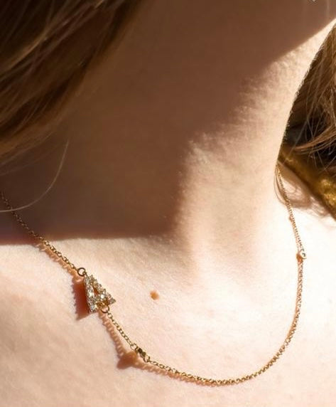 14k Plated Initial Necklace