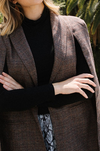 Elvie Cape Blazer (Brown)