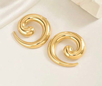 Swirl Gold Earrings