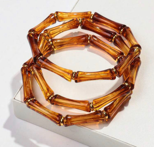 Bamboo Beaded Bracelet (3 Piece)