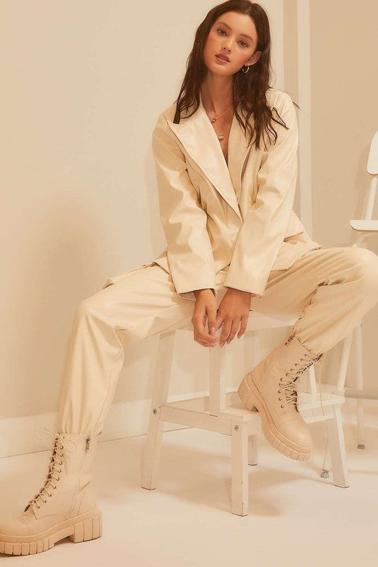 Wilder Leather Jogger Pants