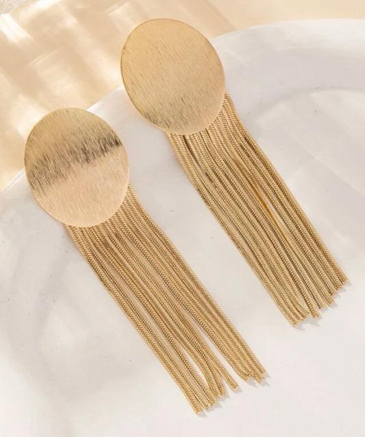 Gold Tassel Earrings