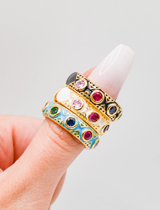 14k Pleated Bali Rings