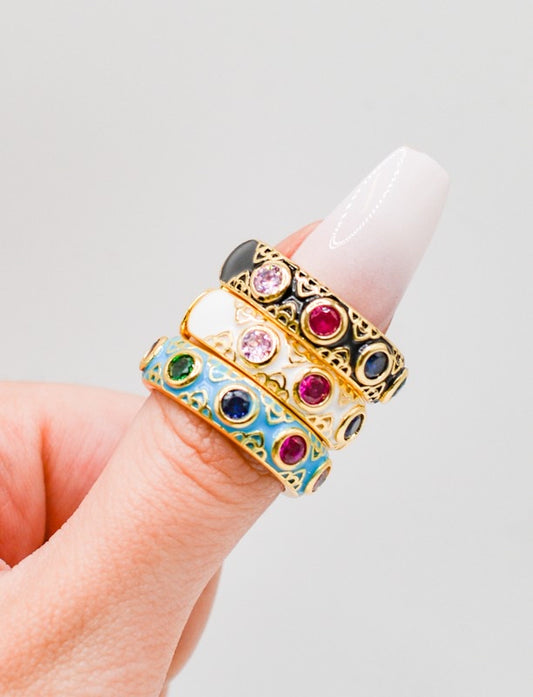 14k Pleated Bali Rings