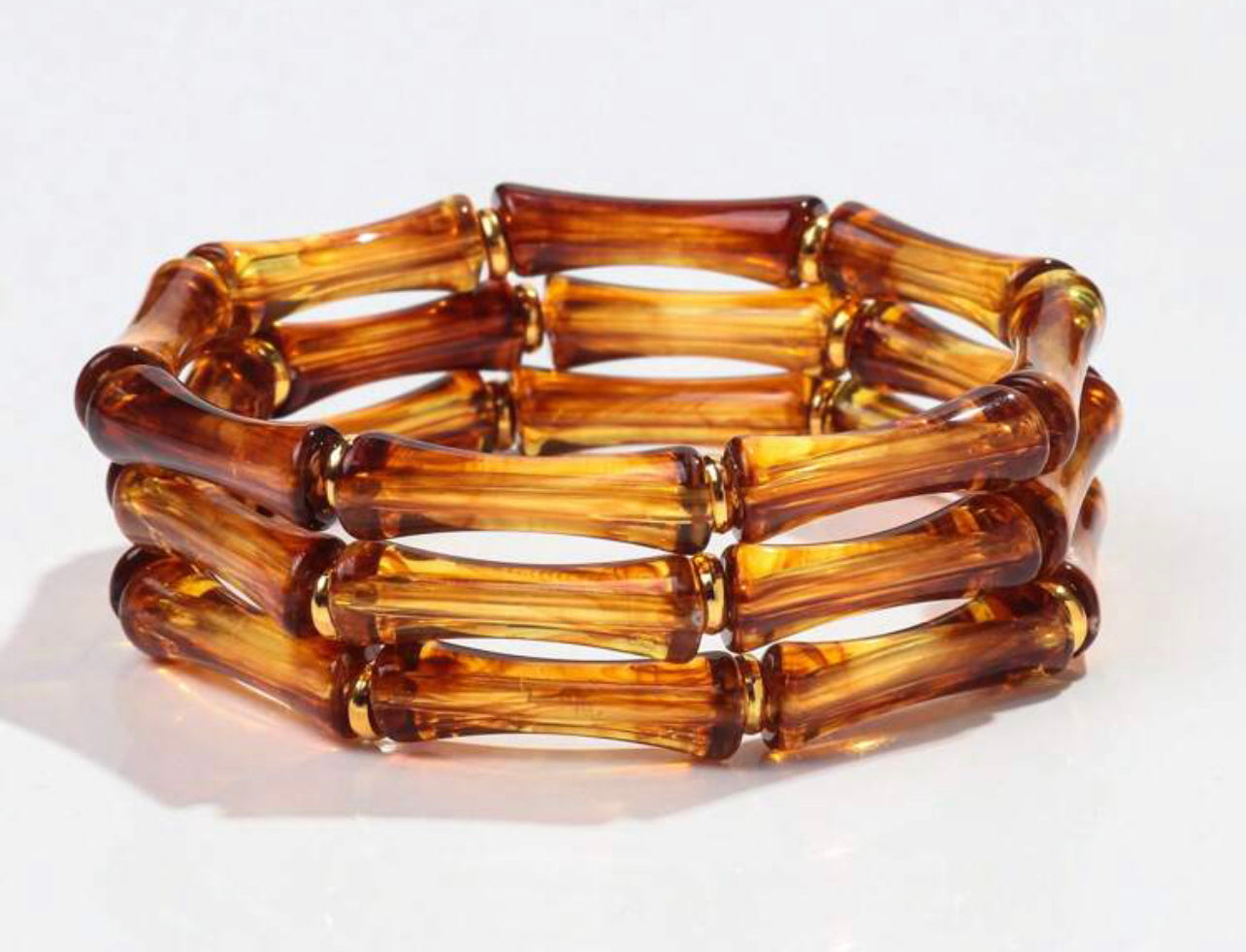 Bamboo Beaded Bracelet (3 Piece)