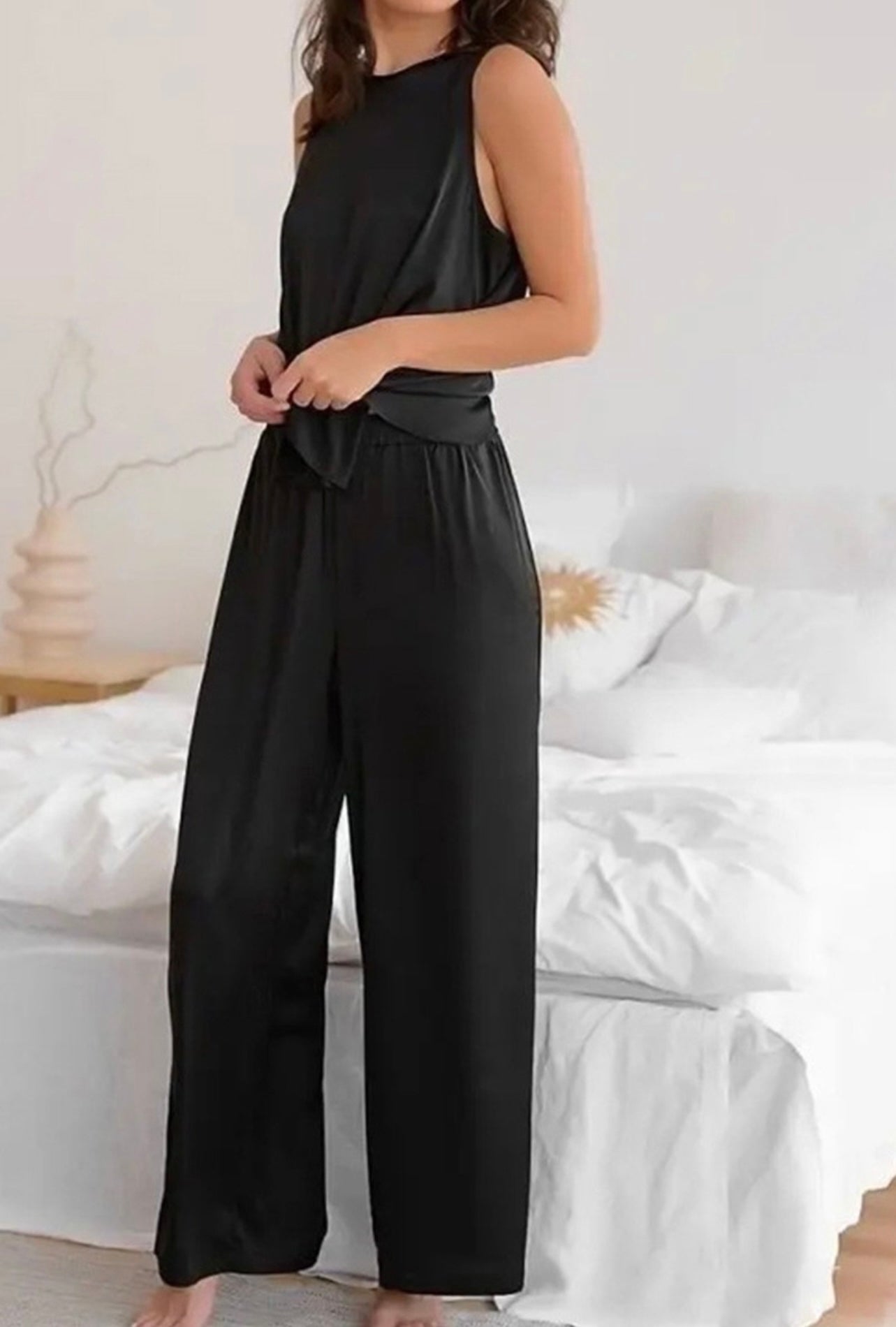 Madie 2-Piece Satin Lounge Set