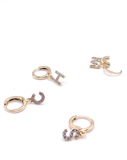 Initial Earring 14k Plated