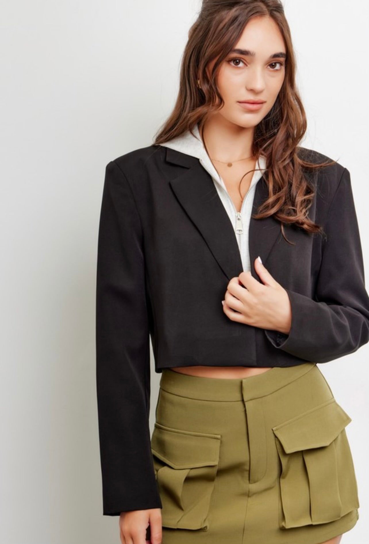 Tori Crop Blazer/Hoodie