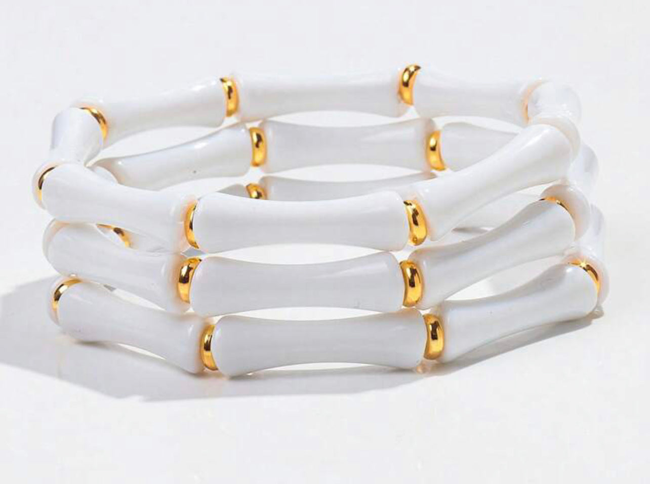 Bamboo Beaded Bracelet (3 Piece)