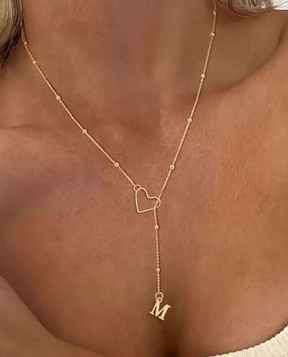 Heart Initial Necklace