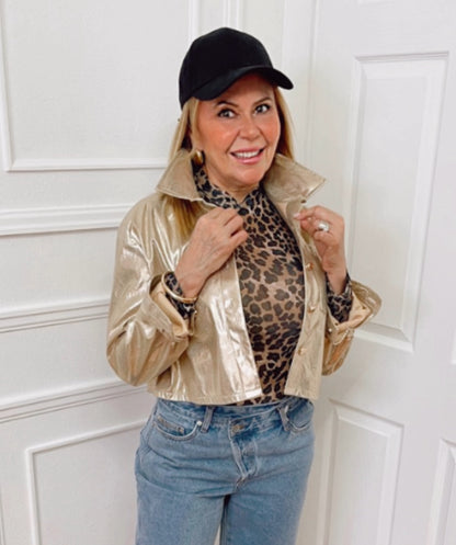 Giselle Gold Metallic Jacket