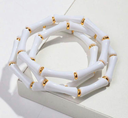 Bamboo Beaded Bracelet (3 Piece)