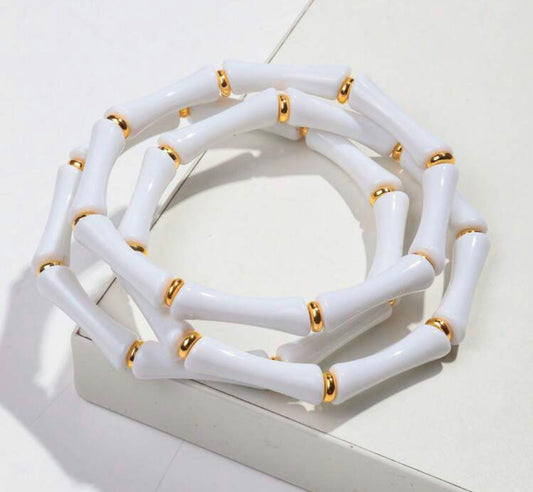 Bamboo Beaded Bracelet (3 Piece)