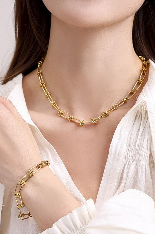 Jordanna 18k Stainless Necklace