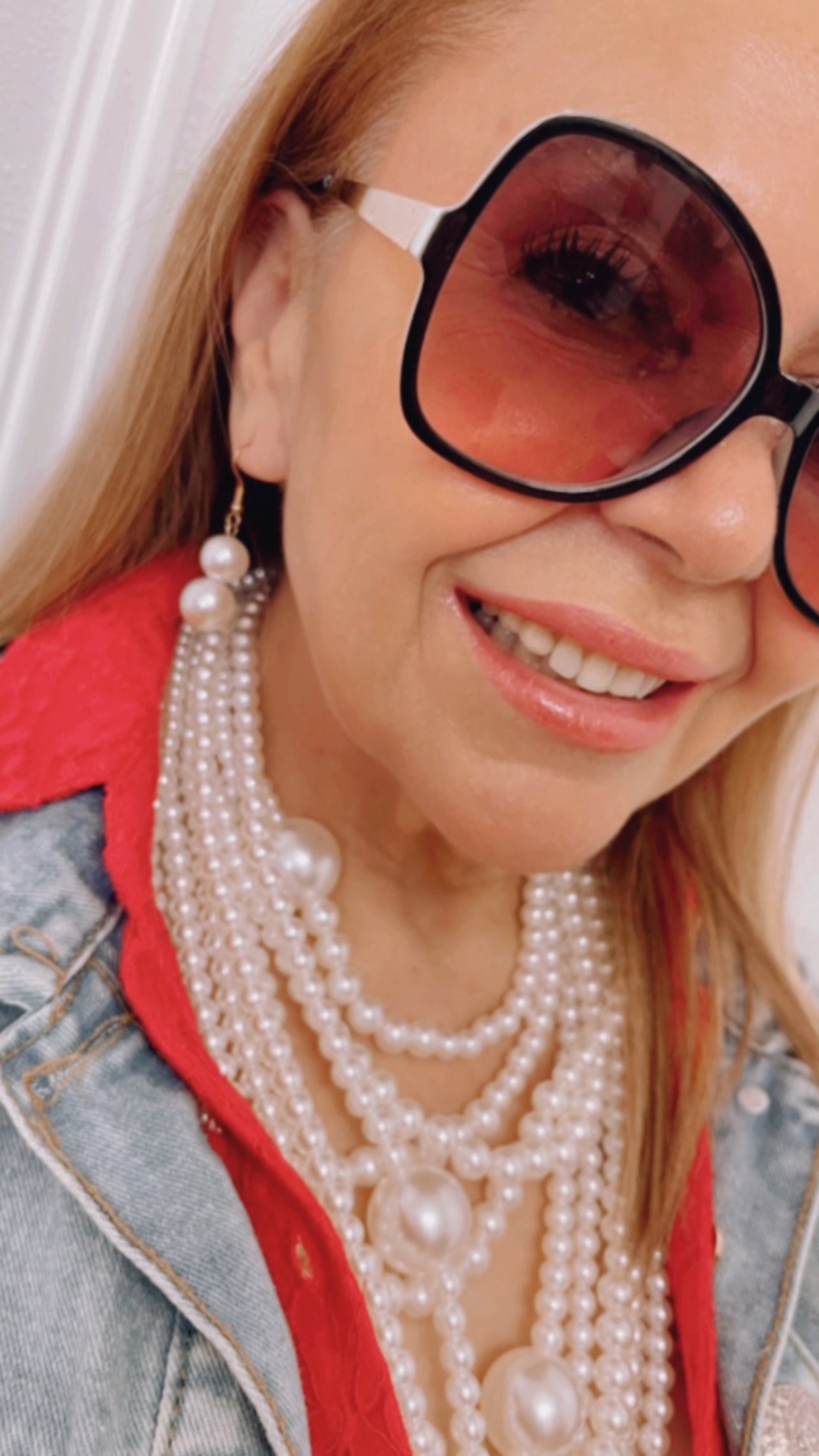 Multi Layered Pearl Necklace Set