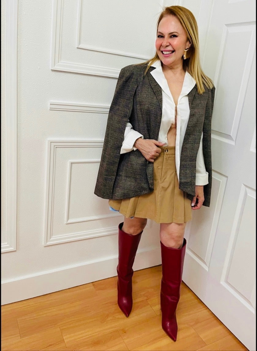 Elvie Cape Blazer (Charcoal)
