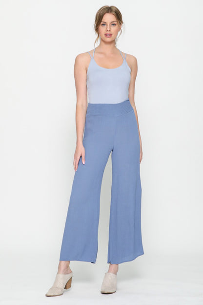Kiva Blue Linen Pants