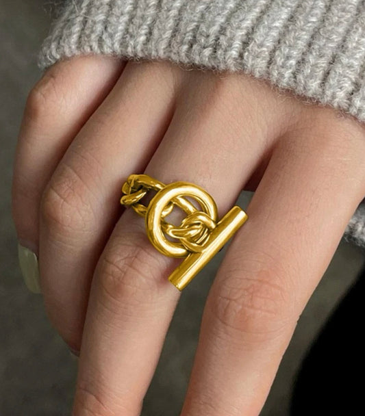 Gold Chain Ring