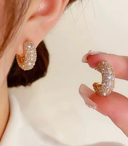 Gold Rhinestone Earrings