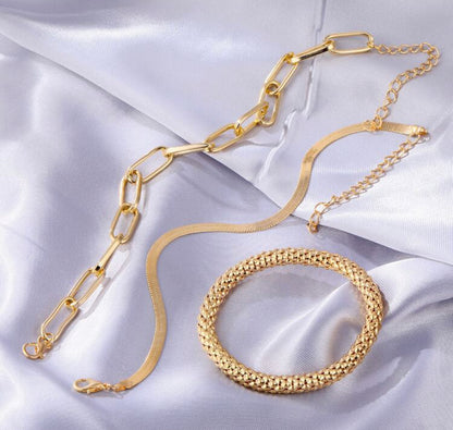3-Piece Gold Bracelets