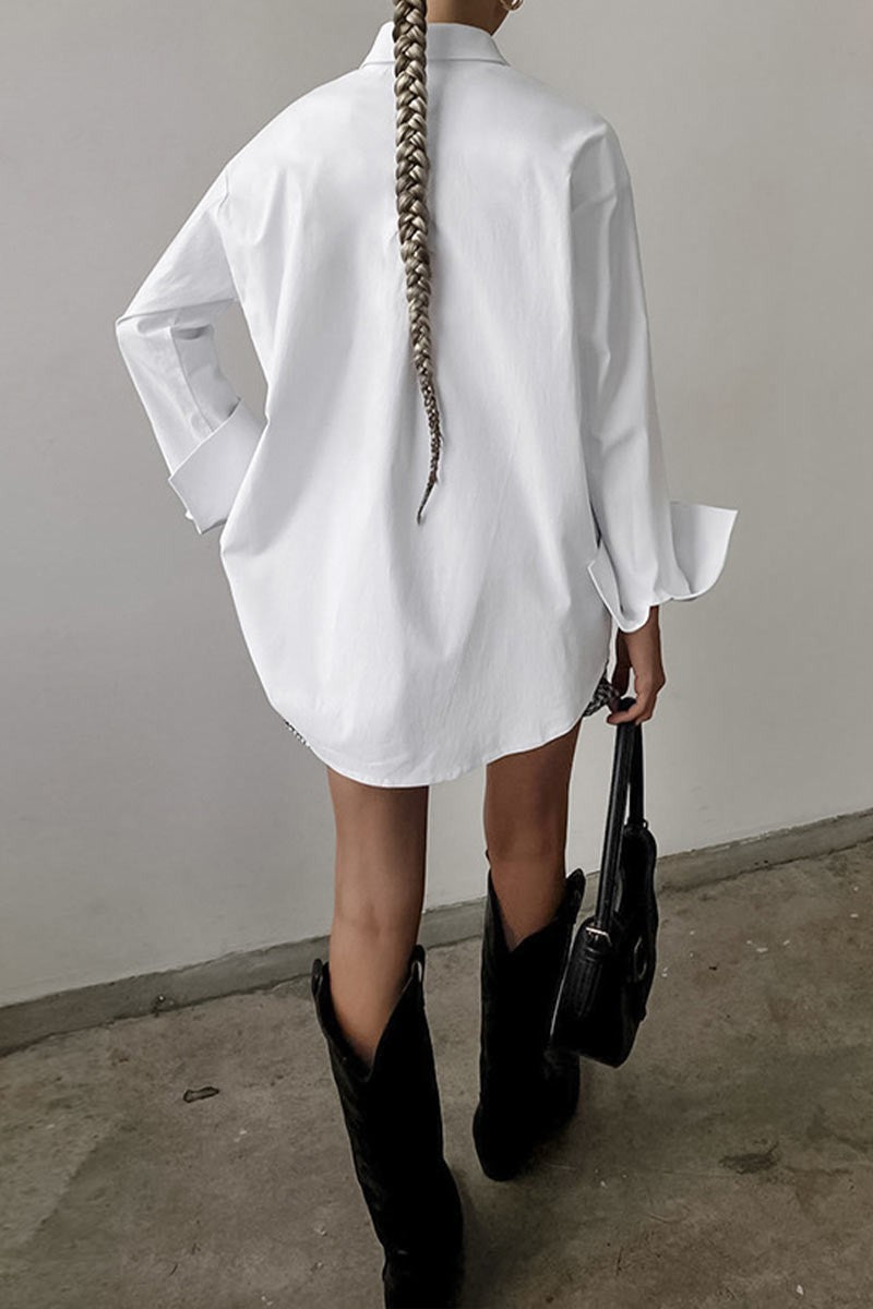 Tirza White Oversized Top
