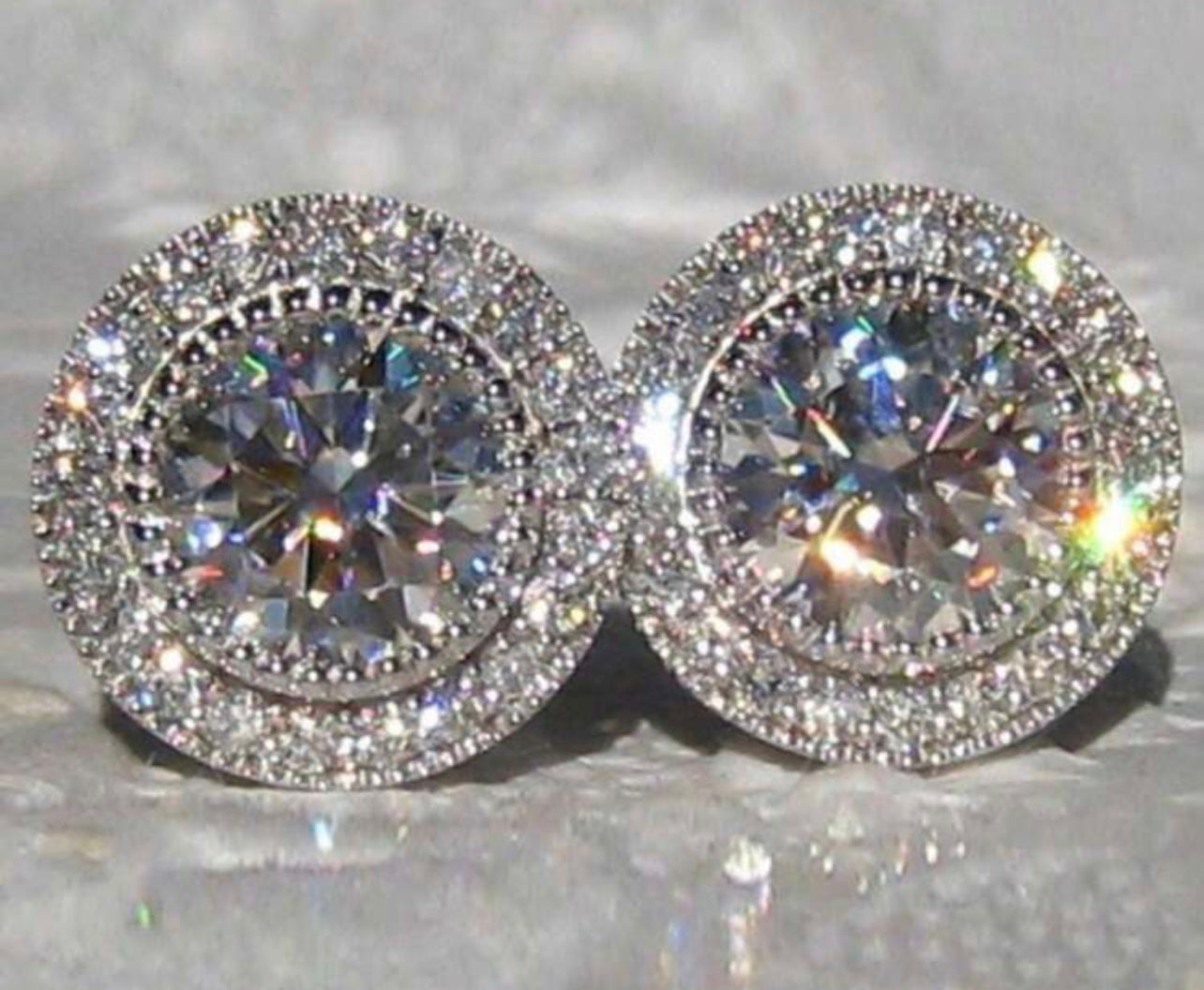 Mini Rhinestone Stud Earrings